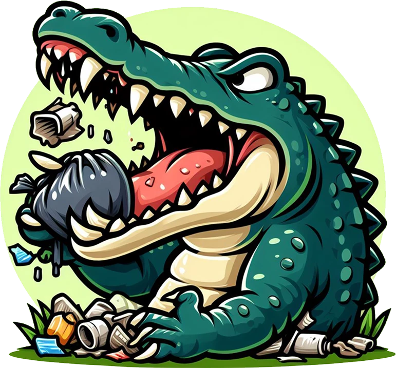 Big Bite Junk Removal crocodile mobile